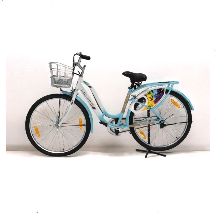 BSA BICYCLE BSA LADYBIRD EVITA 26IN AQUA MARINE BLUE / IVORY WHITE