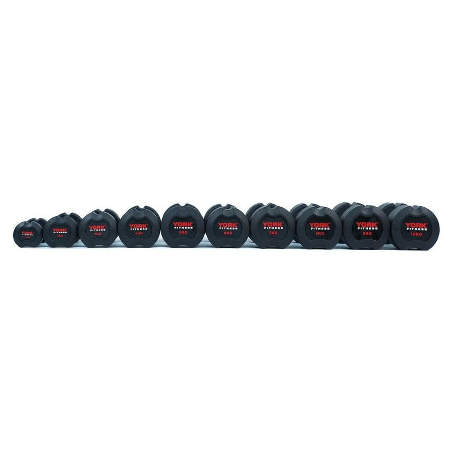 YORK FITNESS TPU APPLE DUMBELL SET 1KG - 10 KG SET
