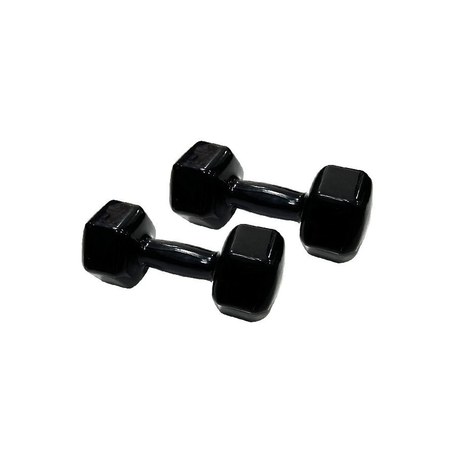 York Hex Vinyl Dumbbell 8Kg Black Db2121