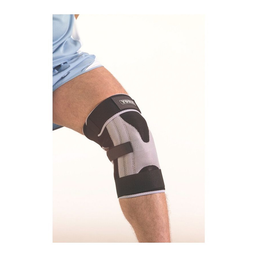 YORK ADJUSTABLE STABILIZED KNEE SUPPORT 85081 BLACK