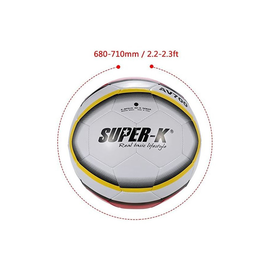 Super - K 2# Machine Stitched Pvc Soccer Ball Ylw Avs022B (Brand : Jorex)