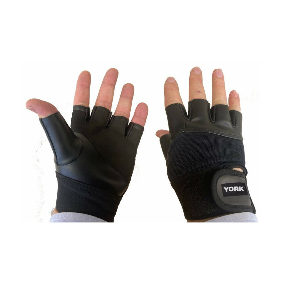 YORK WEIGHT TRAINING GLOVES BLACK