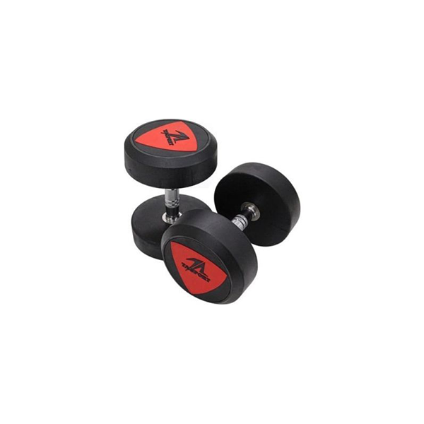 Deluxe Rubber Dumbbell 12.5kg Ls2023 Black