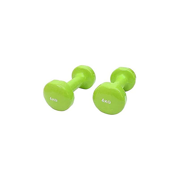 Dumbbells Liveup Vinyl Dumbbell Classical Head 4kg 2 Green Ls2001