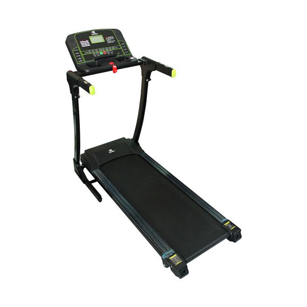 Motorized electric treadmill with massager featured