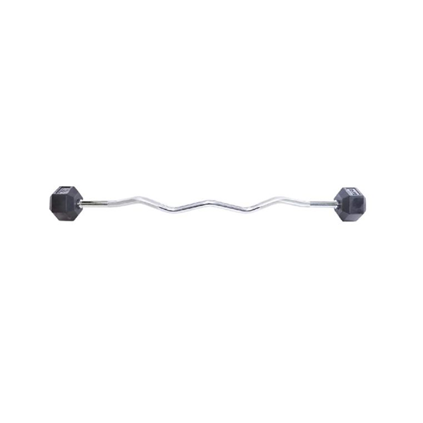 Rubber Hex Barbell Db402 W Curl Bar 15 Kg1