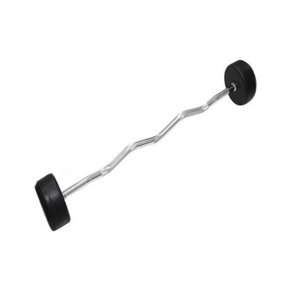 Ta sports rubber coated curl barbell 10kg ls20331