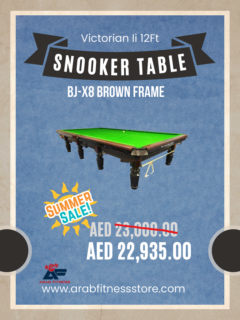 12ft Snooker Table Brown